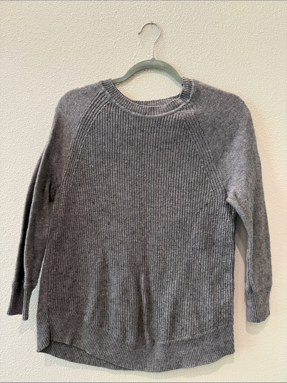 J. Crew Charcoal Ribbed Sweater